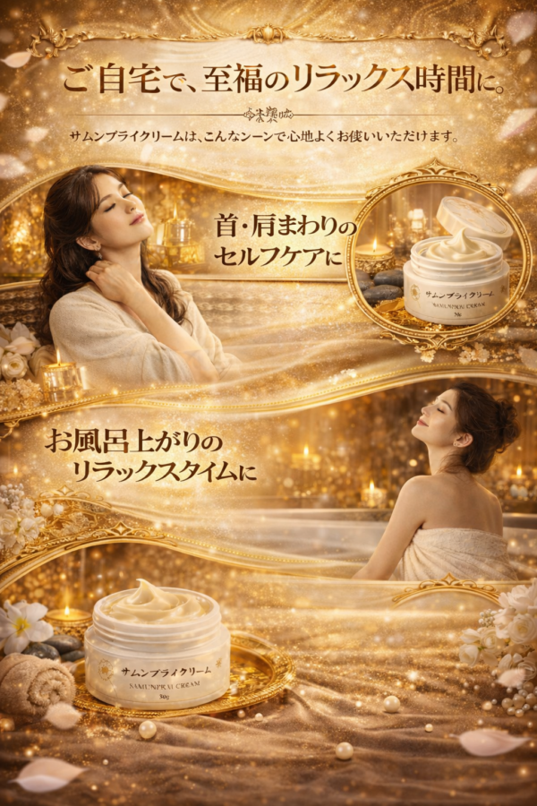 サムンプライクリームの使用シーンイメージ